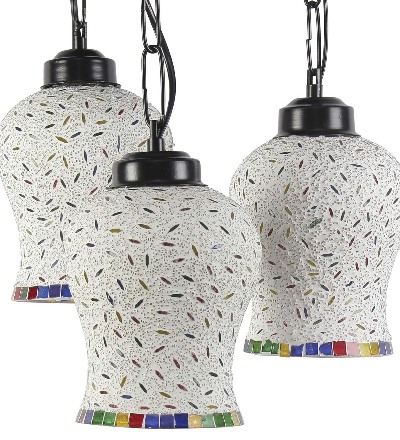 Multicolor Mosaic Glass Cluster Hanging Lamp (Multicolor)