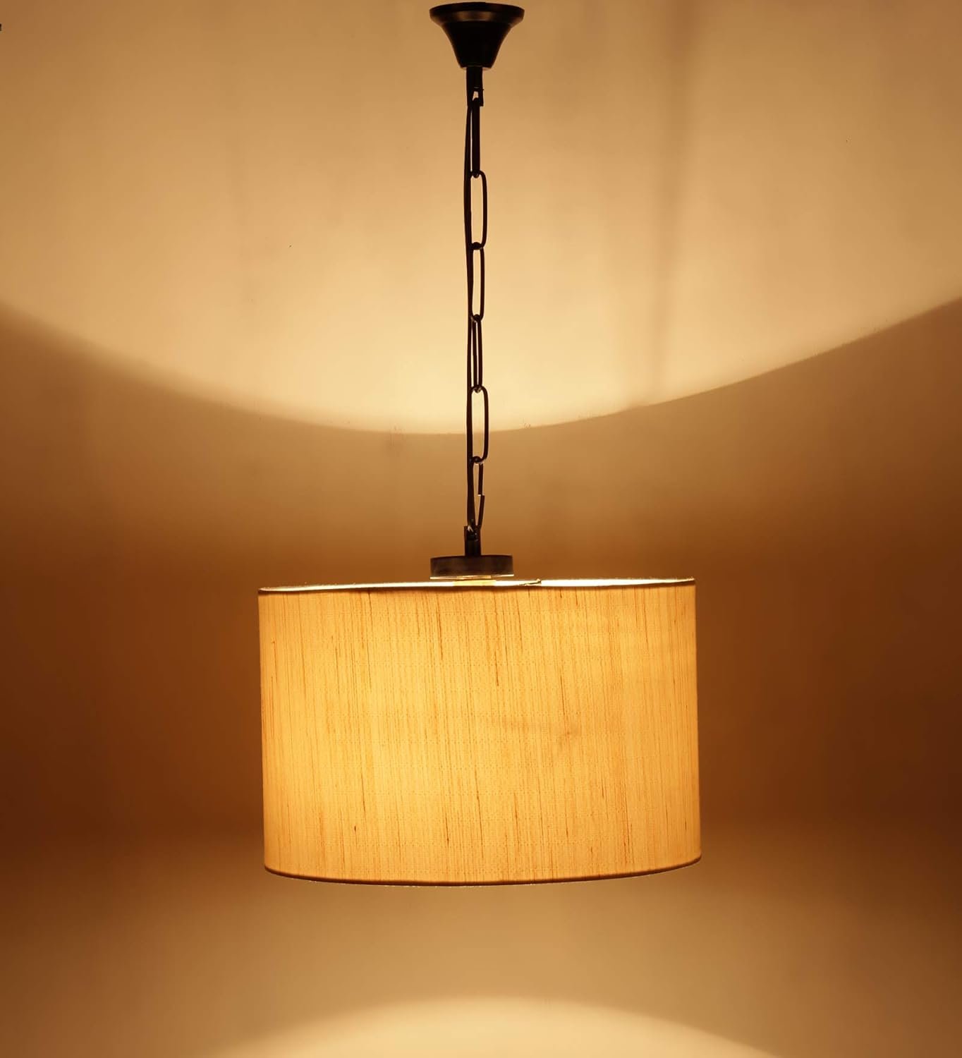 White Jute Hanging Lamp