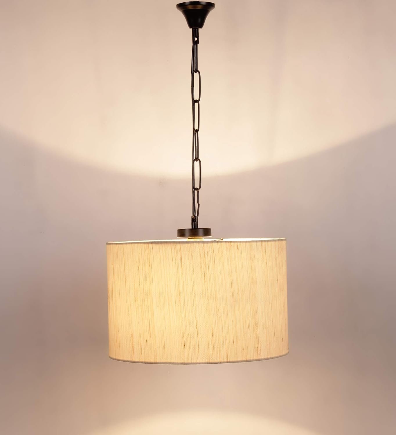 White Jute Hanging Lamp