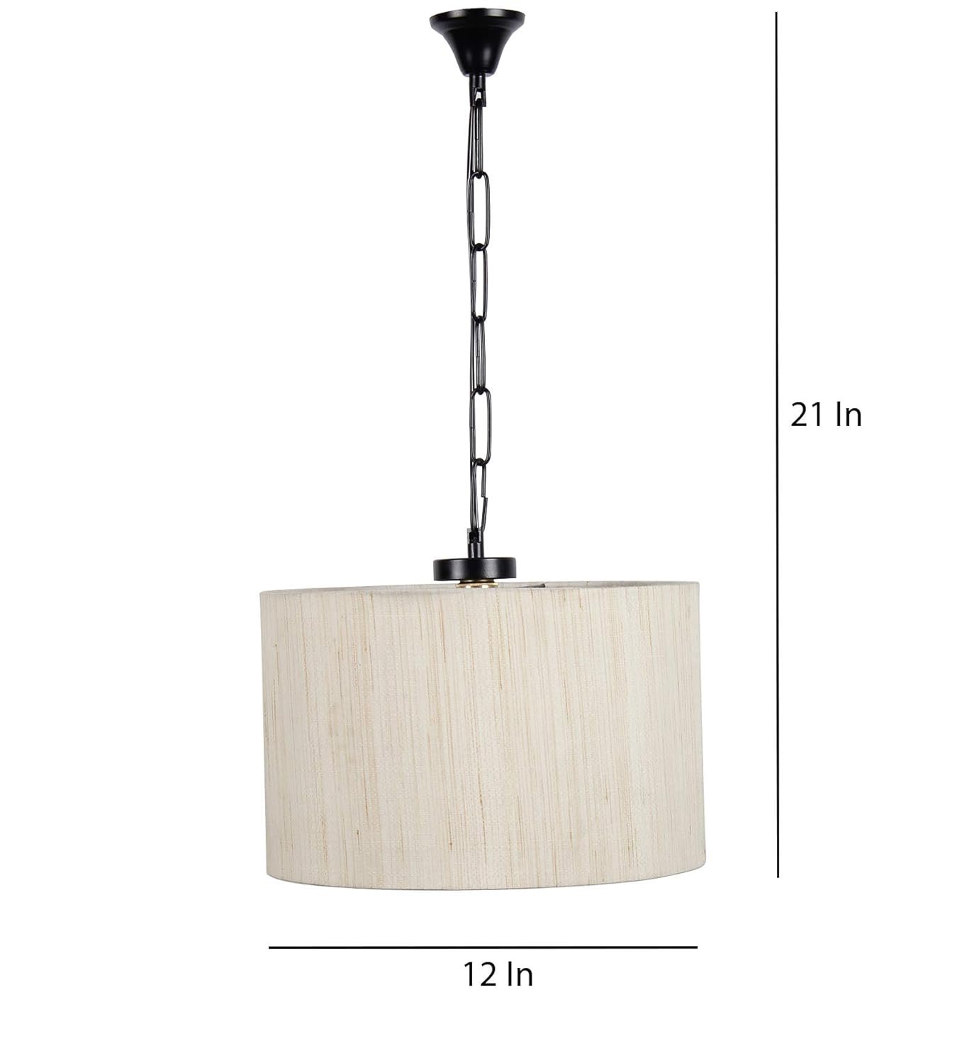White Jute Hanging Lamp