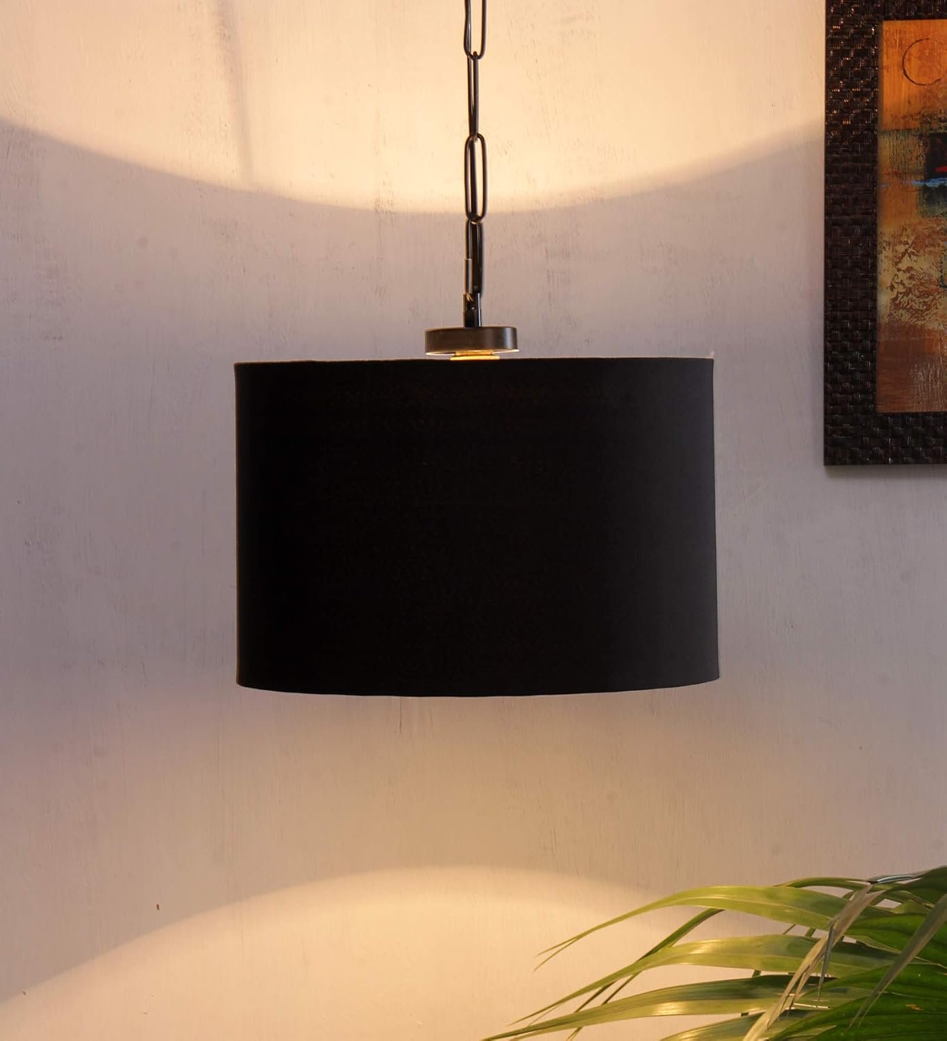 Black Cotton Hanging Lamp