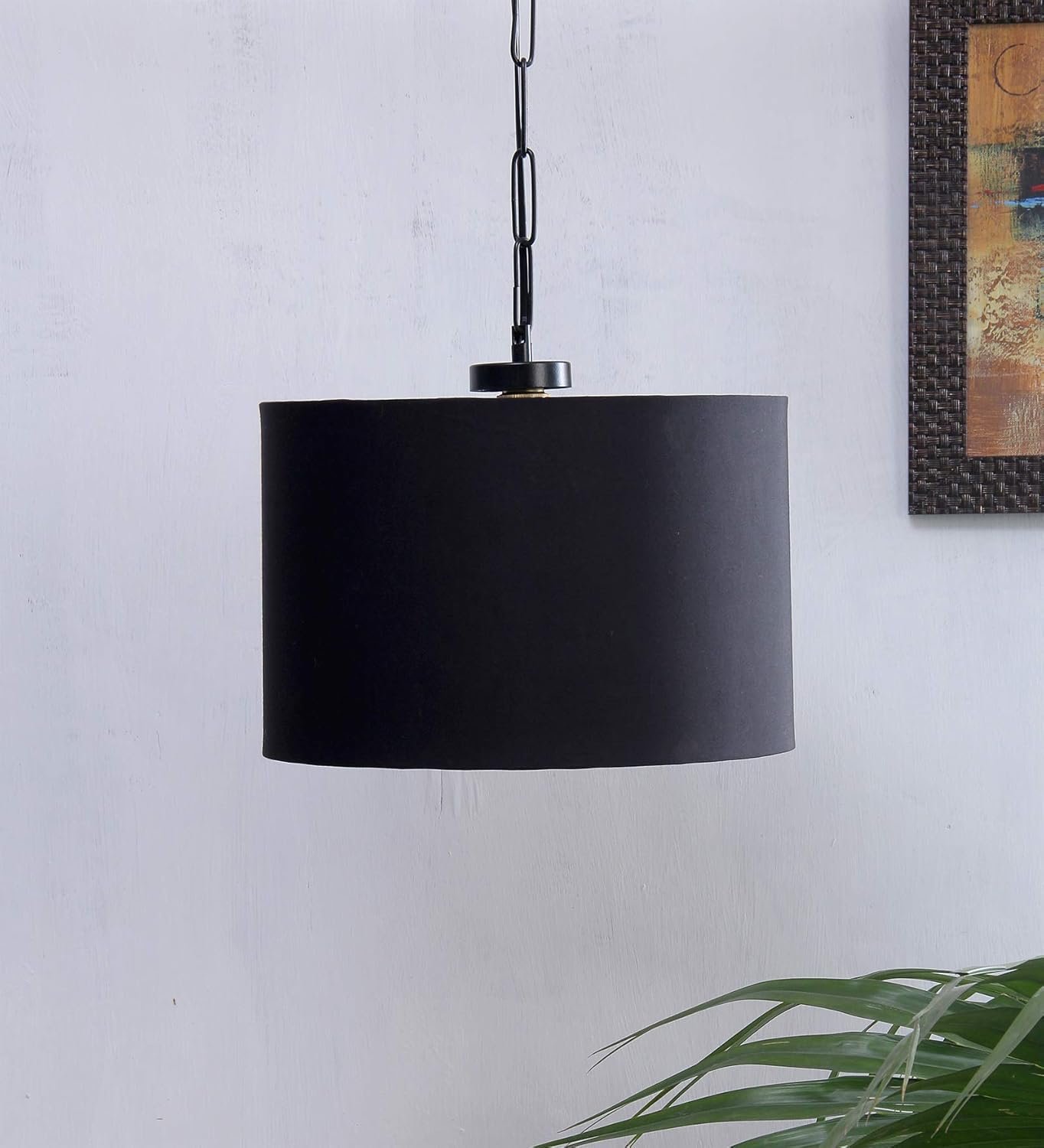 Black Cotton Hanging Lamp
