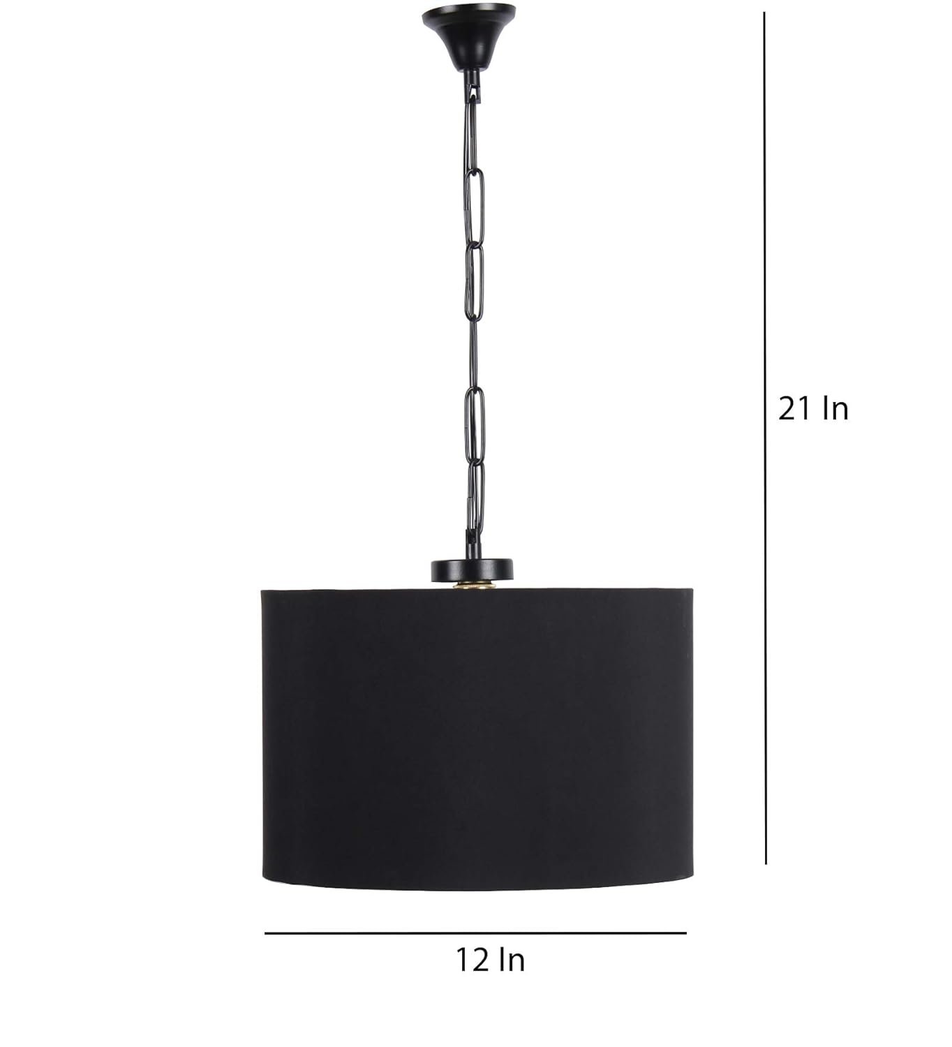 Black Cotton Hanging Lamp