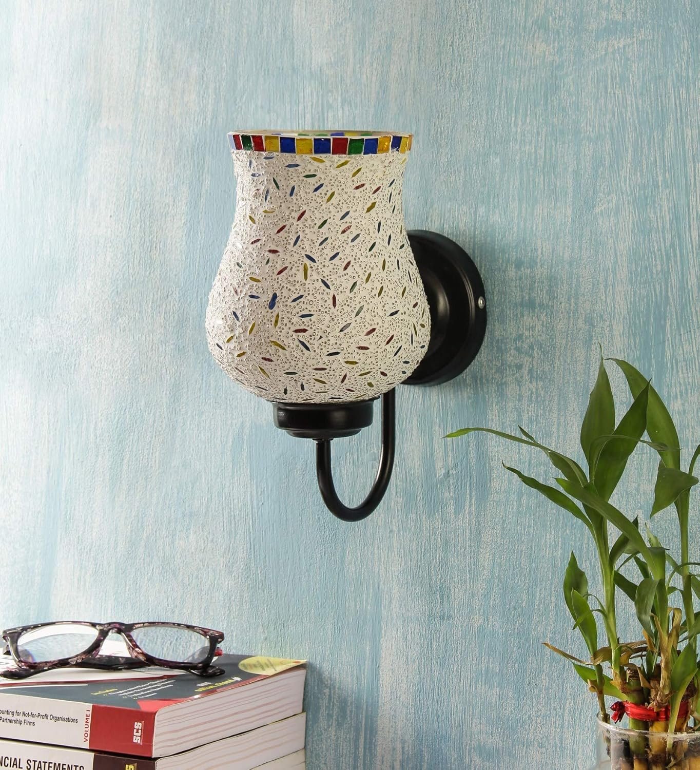 Multicolor Mosaic Wall Mounted Light (Small,Multicolor)