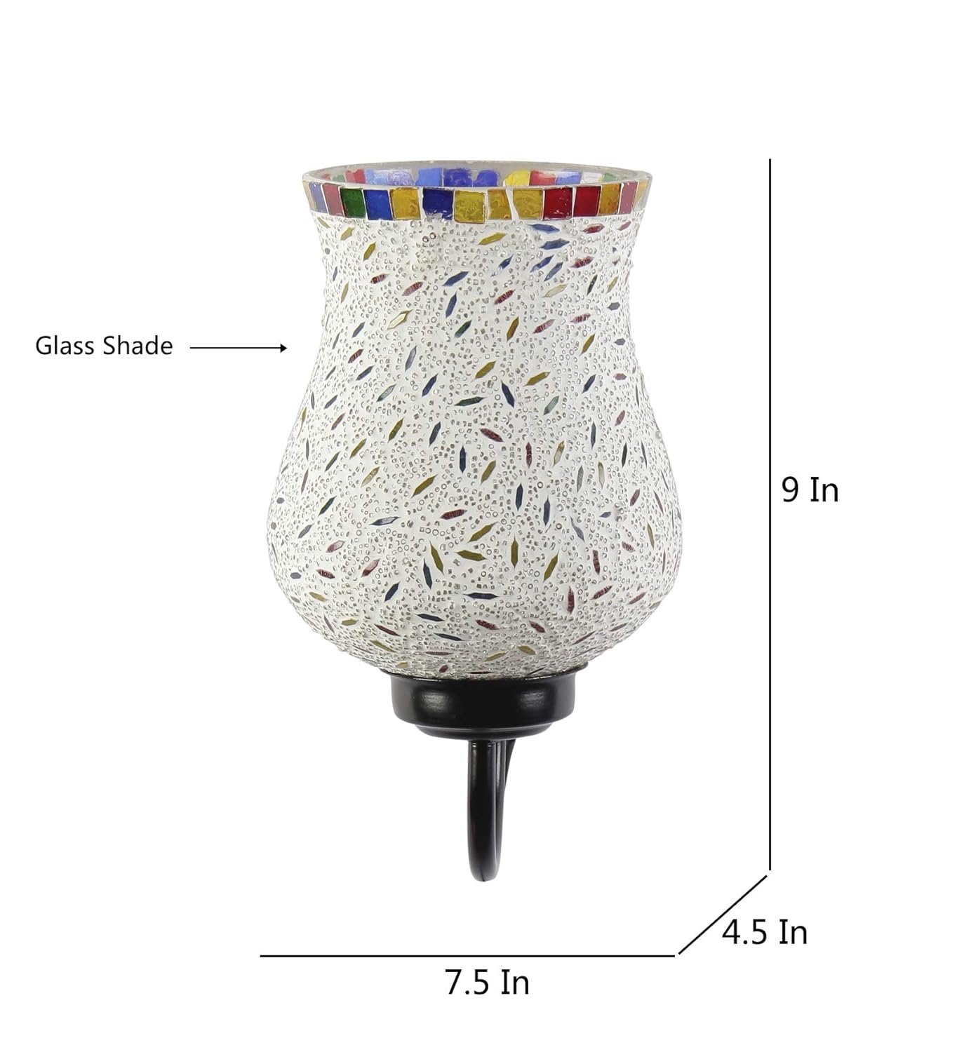 Multicolor Mosaic Wall Mounted Light (Small,Multicolor)