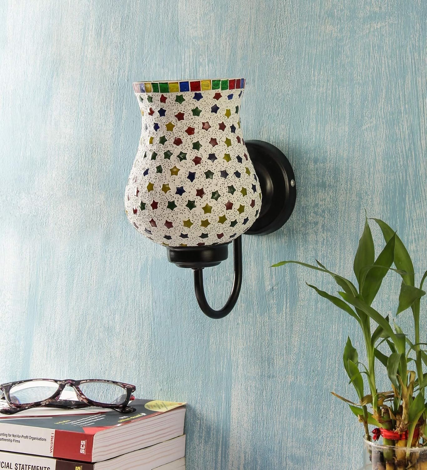 Multicolor Mosaic Wall Mounted Light (Small,Multicolor)