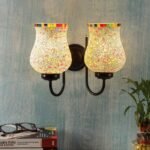Multicolor Mosaic Double Wall Mounted Lamp (Multicolor,Double)