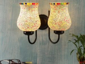 Multicolor Mosaic Double Wall Mounted Lamp (Multicolor,Double)