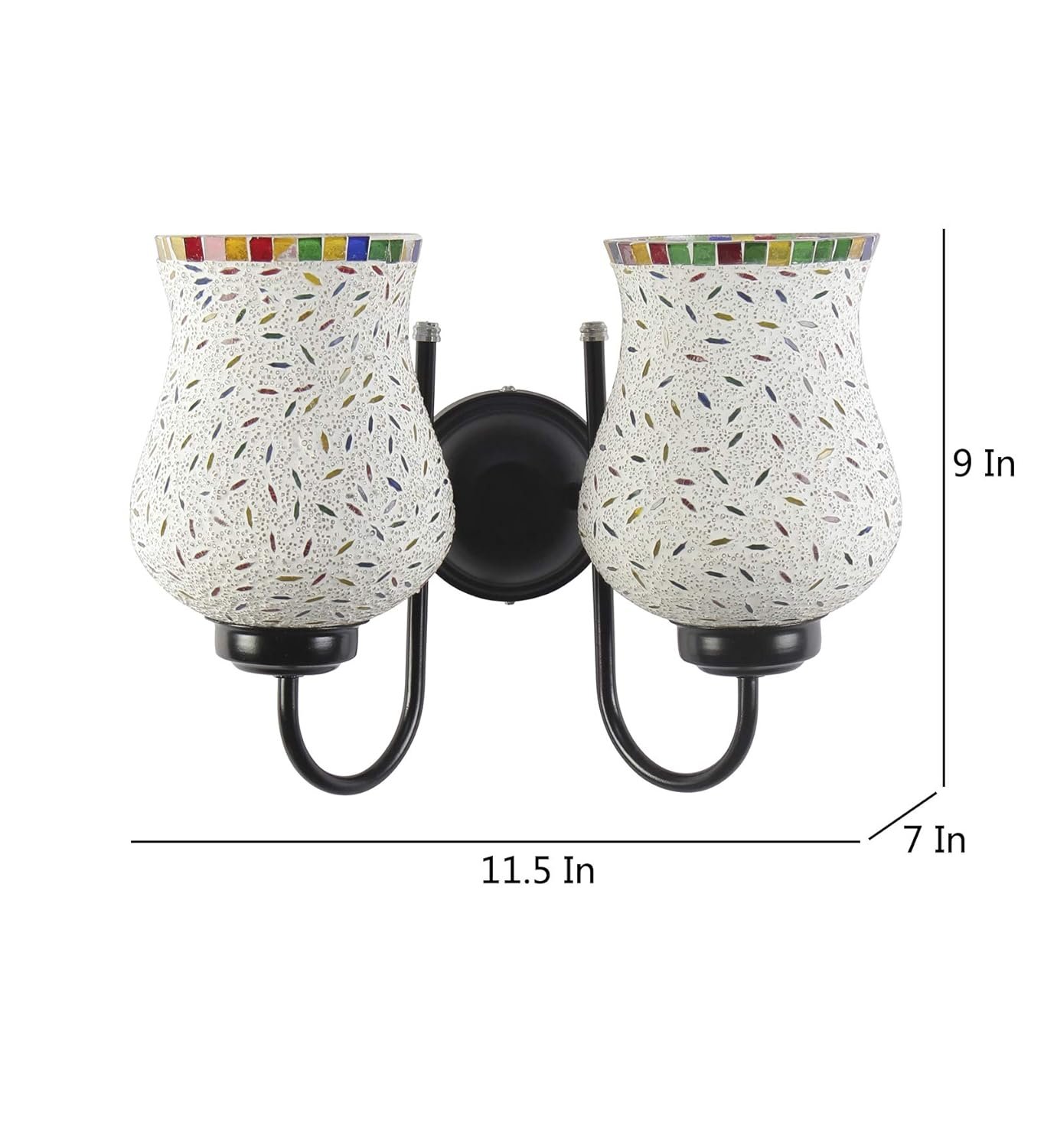 Multicolor Mosaic Double Wall Mounted Lamp (Multicolor,Double)