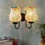 Multicolor Mosaic Double Wall Mounted Lamp (Multicolor,Double)