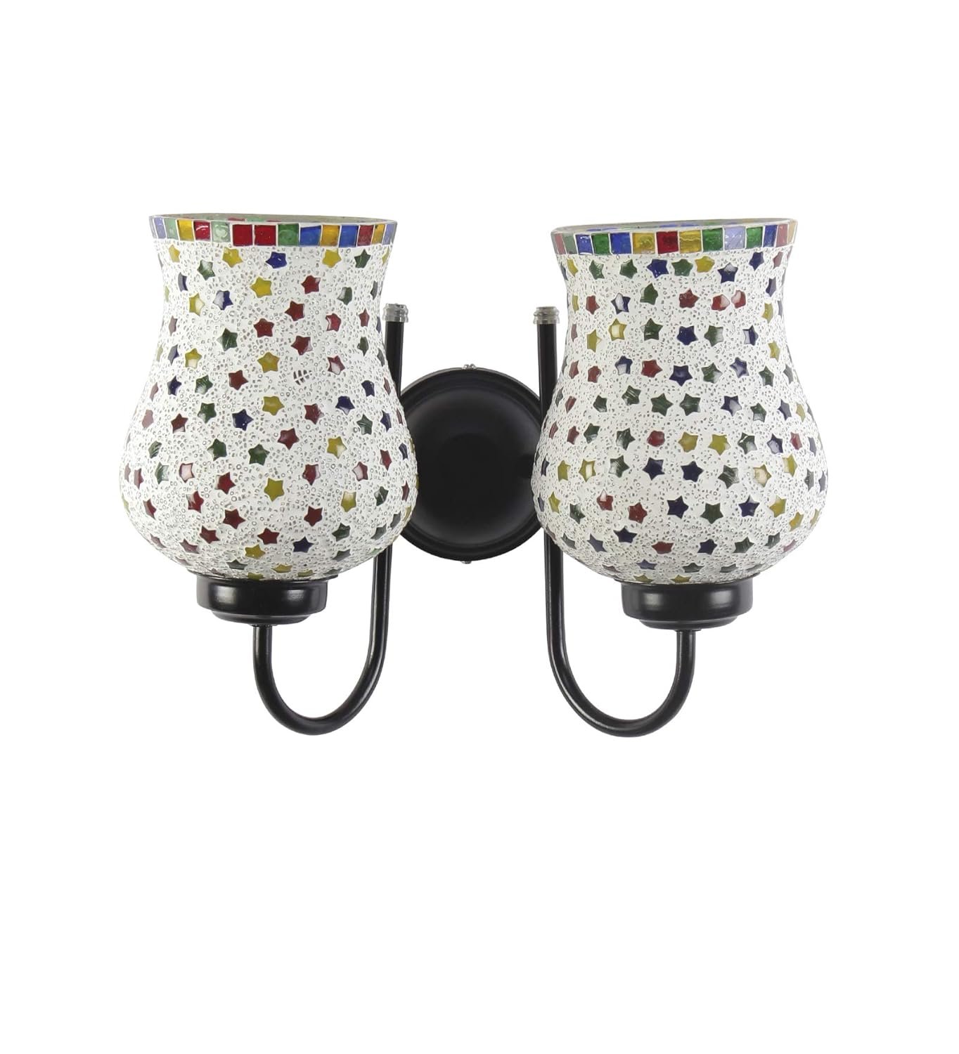 Multicolor Mosaic Double Wall Mounted Lamp (Multicolor,Double)