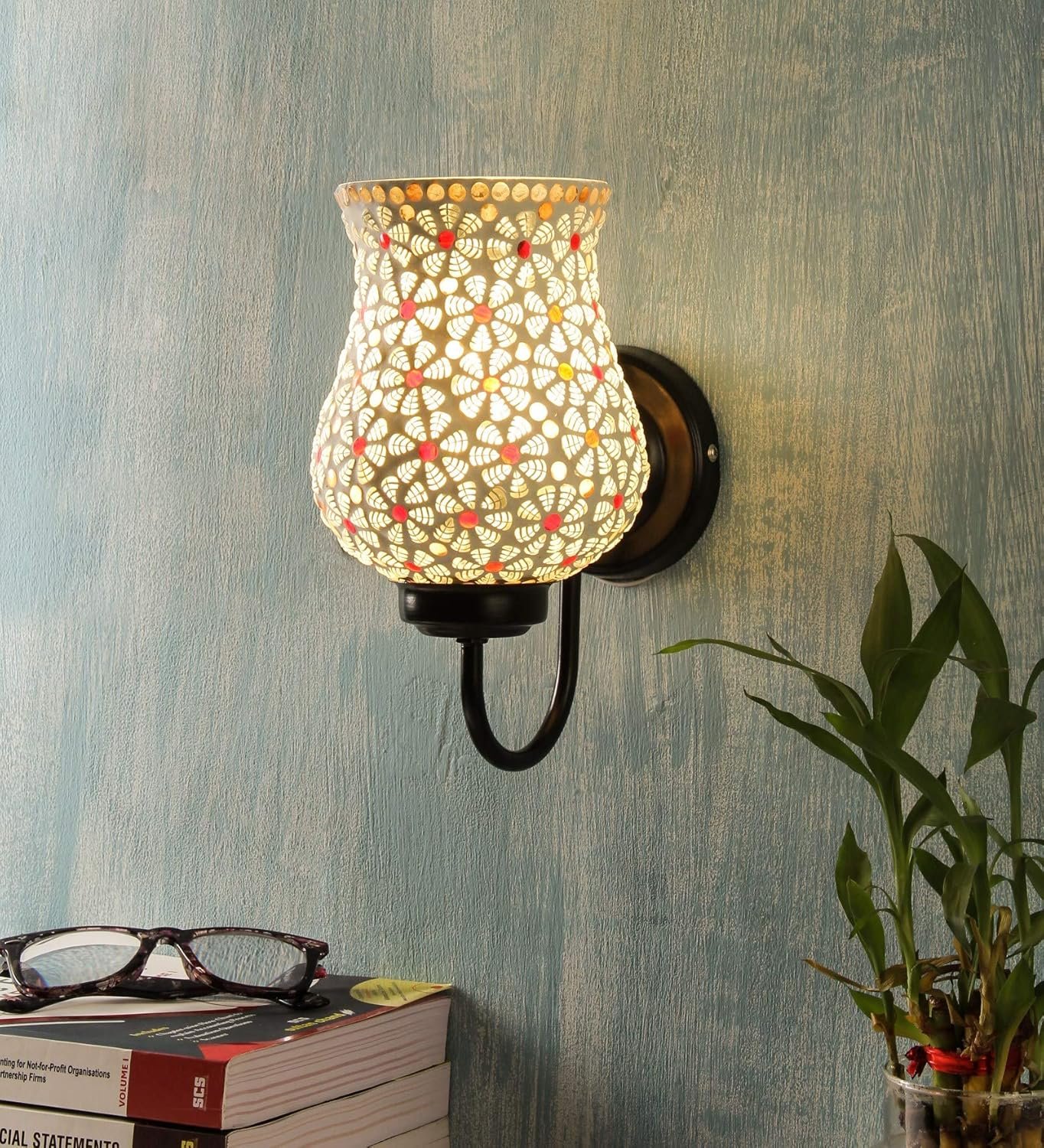 Multicolor Mosaic Wall Mounted Light (Small,Multicolor)
