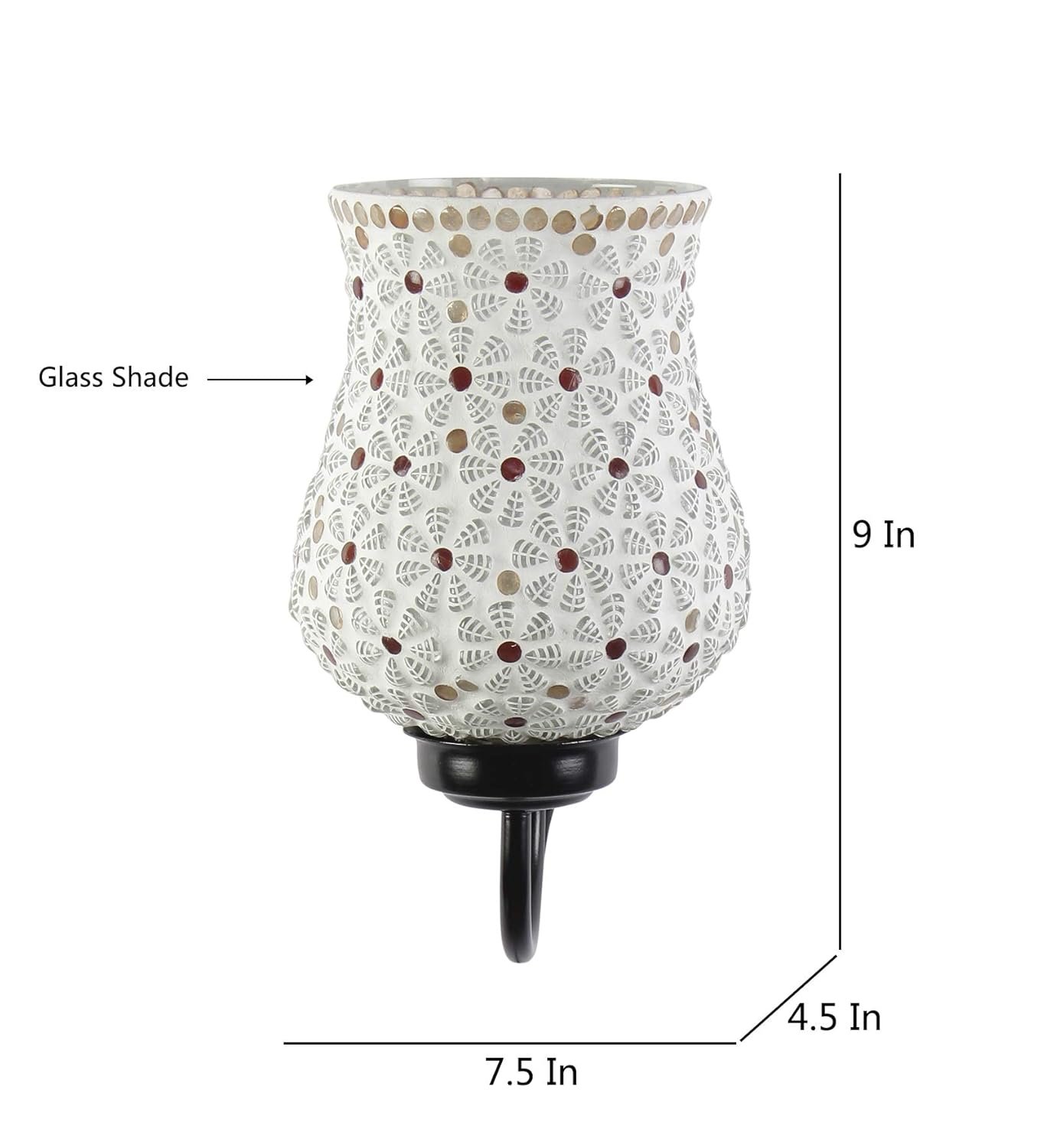 Multicolor Mosaic Wall Mounted Light (Small,Multicolor)