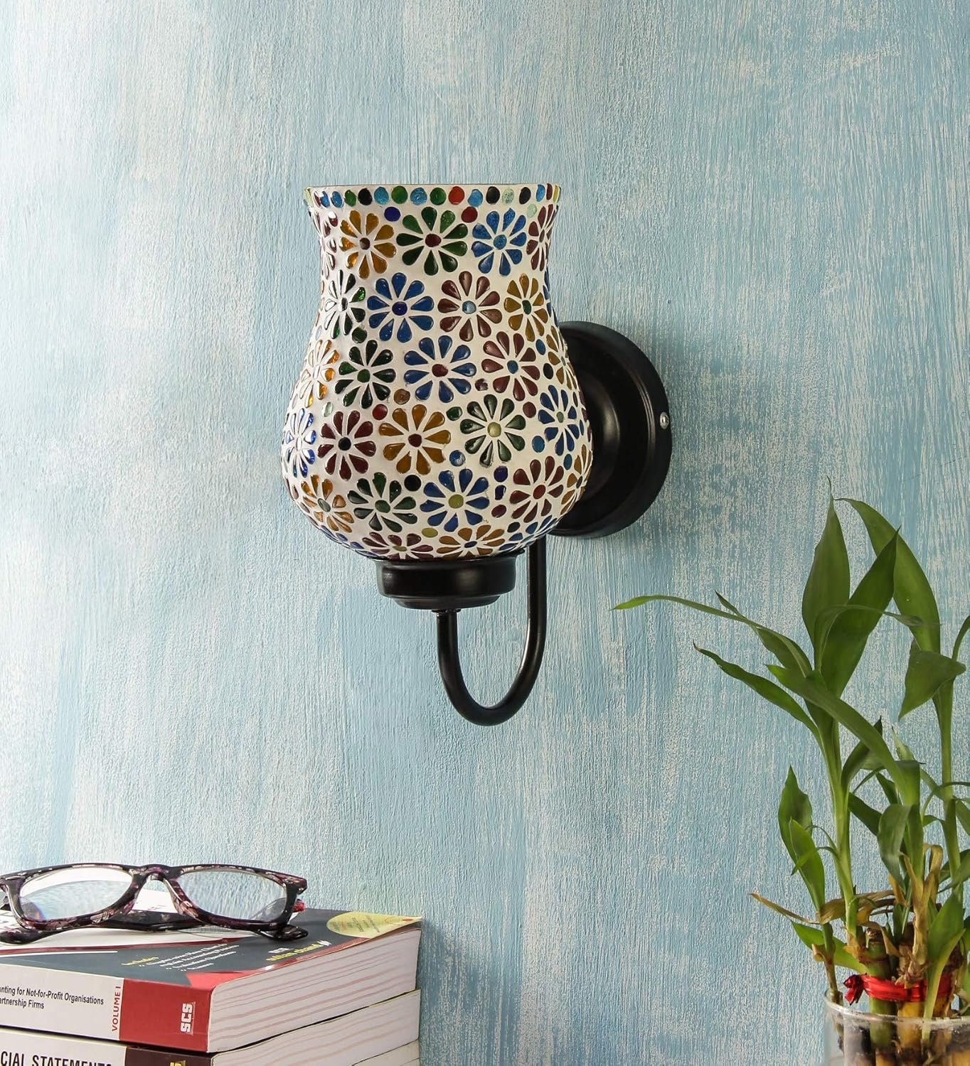 Multicolor Mosaic Wall Mounted Light (Small,Multicolor)