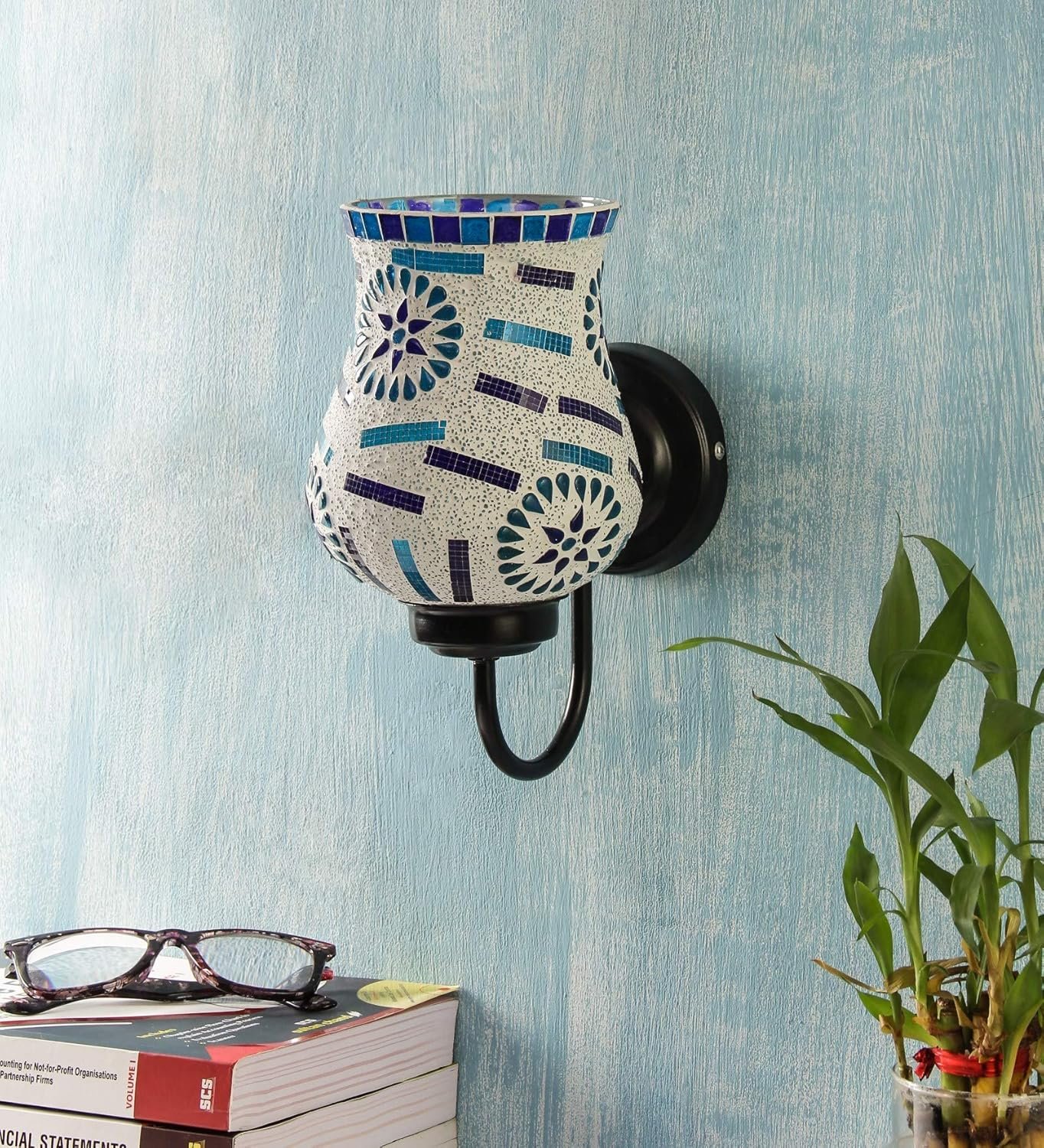 Multicolor Mosaic Wall Mounted Light (Small,Multicolor)