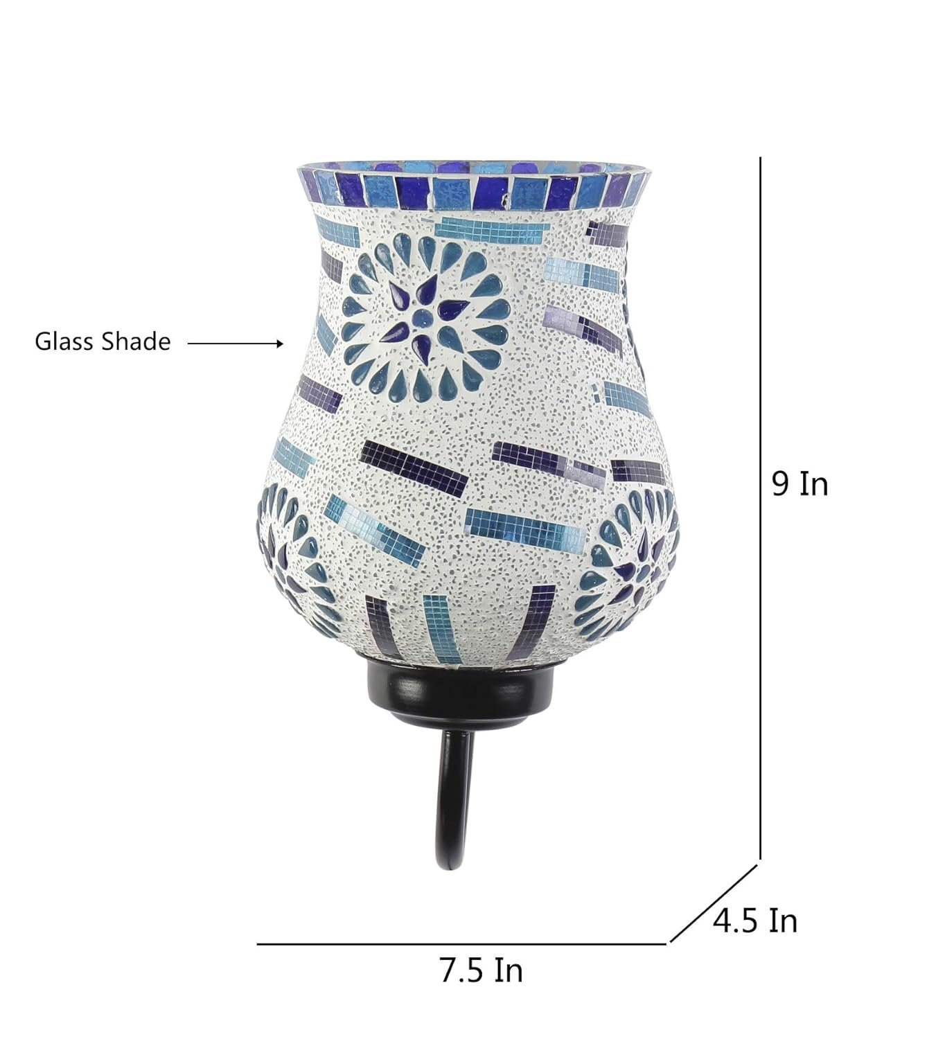 Multicolor Mosaic Wall Mounted Light (Small,Multicolor)