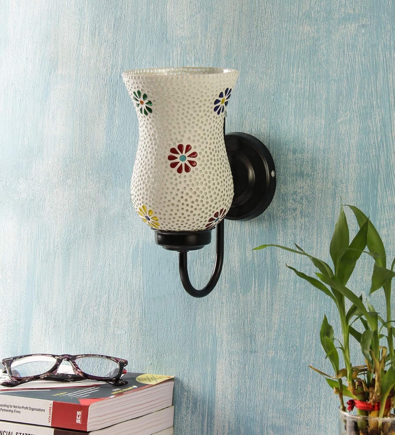 Multicolor Mosaic Wall Mounted Light (Small,Multicolor)