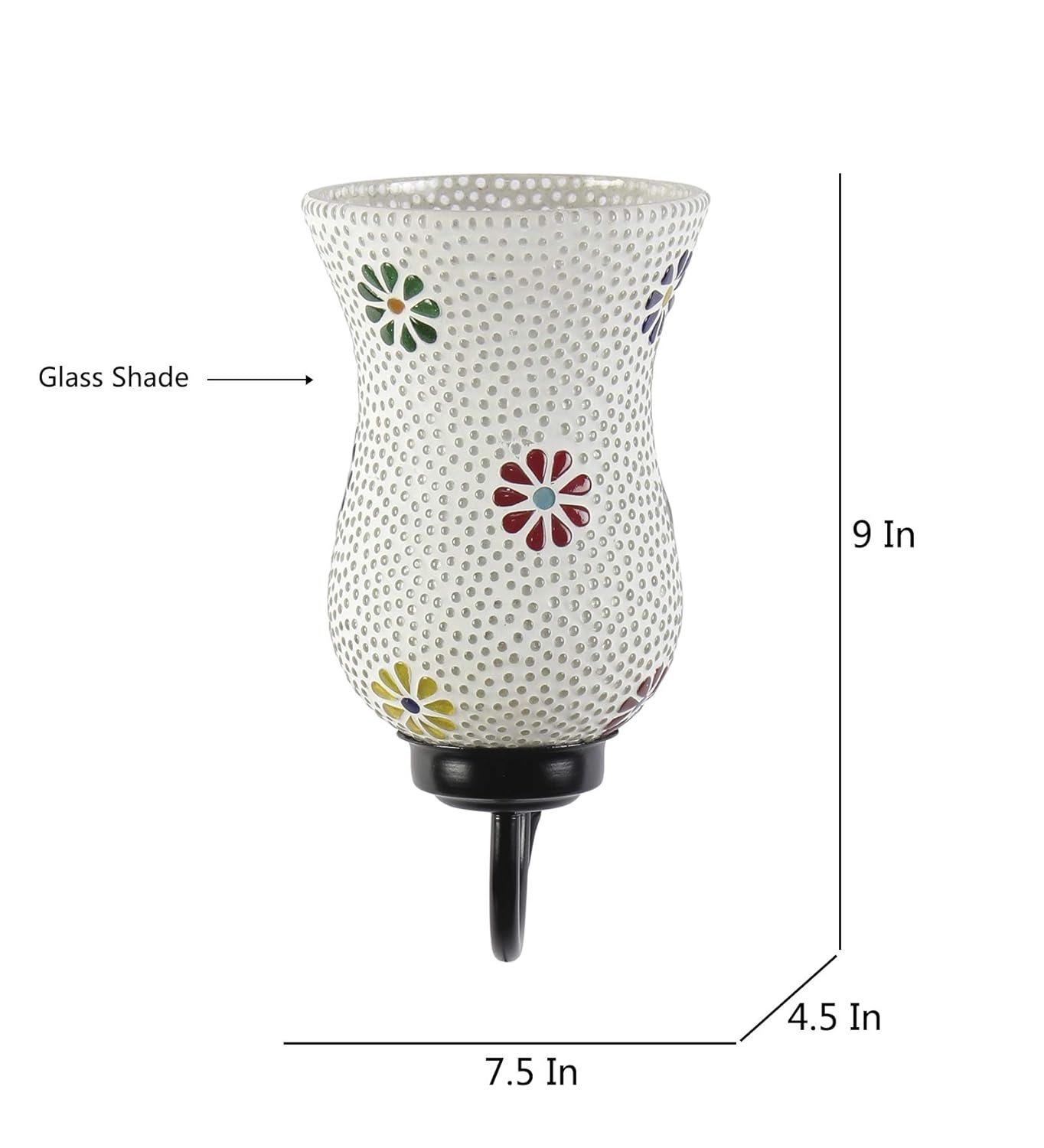 Multicolor Mosaic Wall Mounted Light (Small,Multicolor)