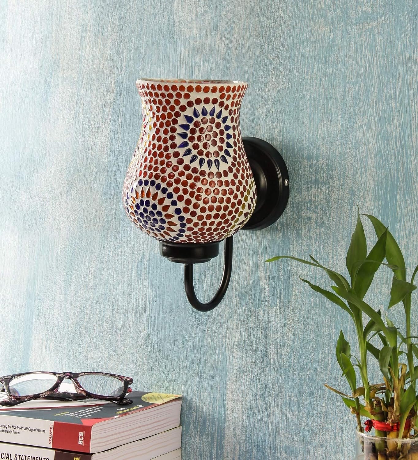 Multicolor Mosaic Wall Mounted Light (Small,Multicolor)