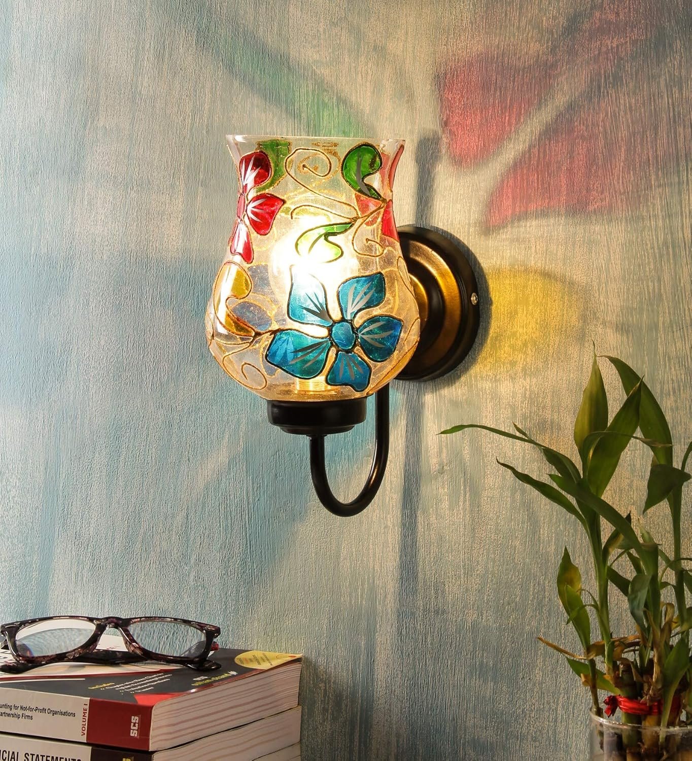 Multicolor Mosaic Wall Mounted Light (Small,Multicolor)