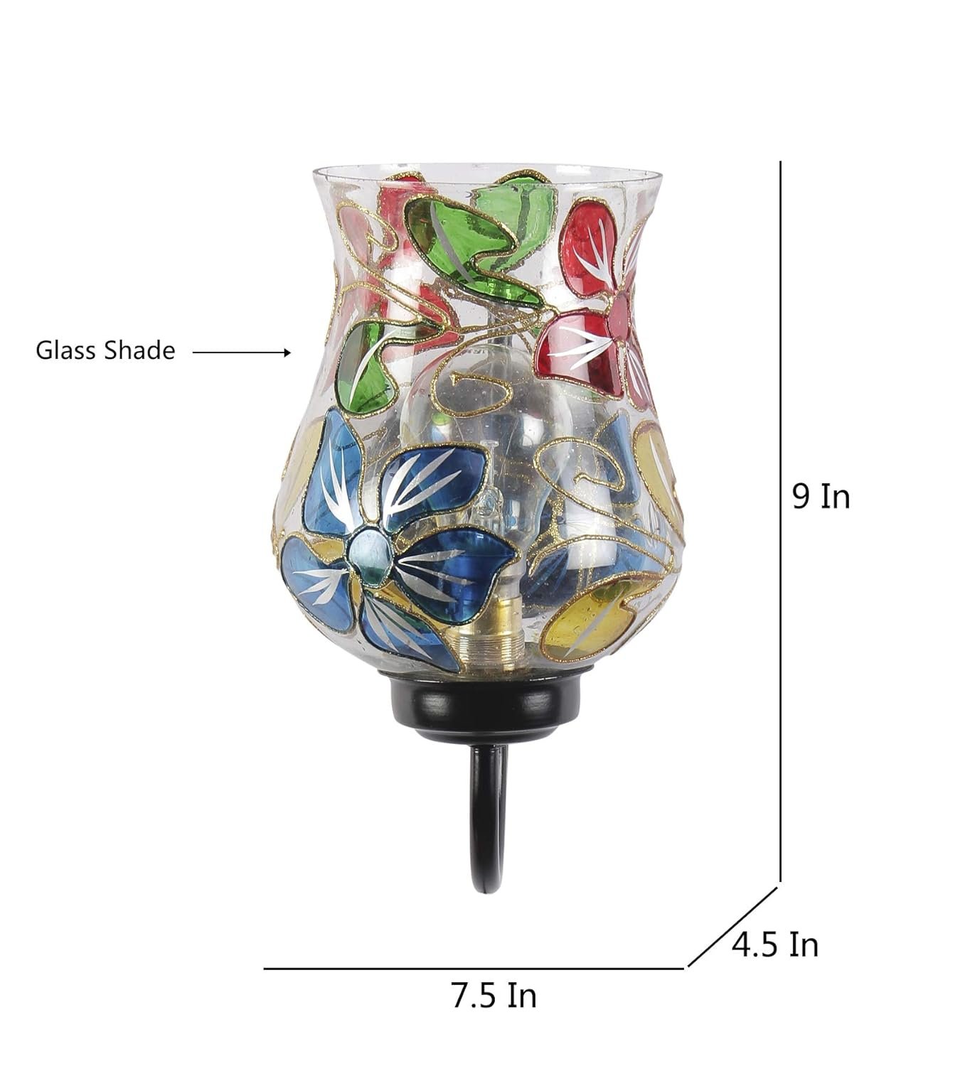 Multicolor Mosaic Wall Mounted Light (Small,Multicolor)