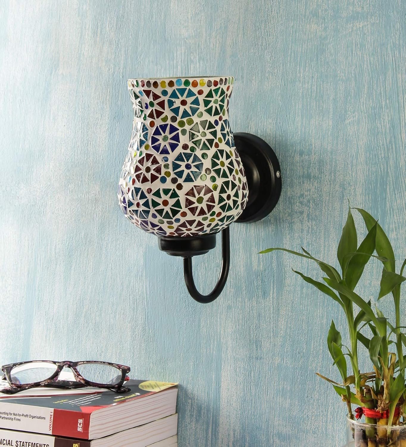 Multicolor Mosaic Wall Mounted Light (Small,Multicolor)