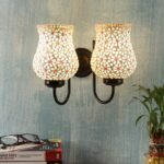 Multicolor Mosaic Double Wall Mounted Lamp (Multicolor,Double)