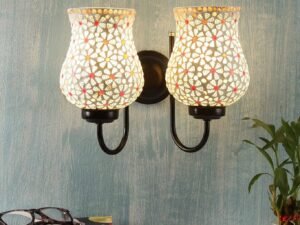 Multicolor Mosaic Double Wall Mounted Lamp (Multicolor,Double)