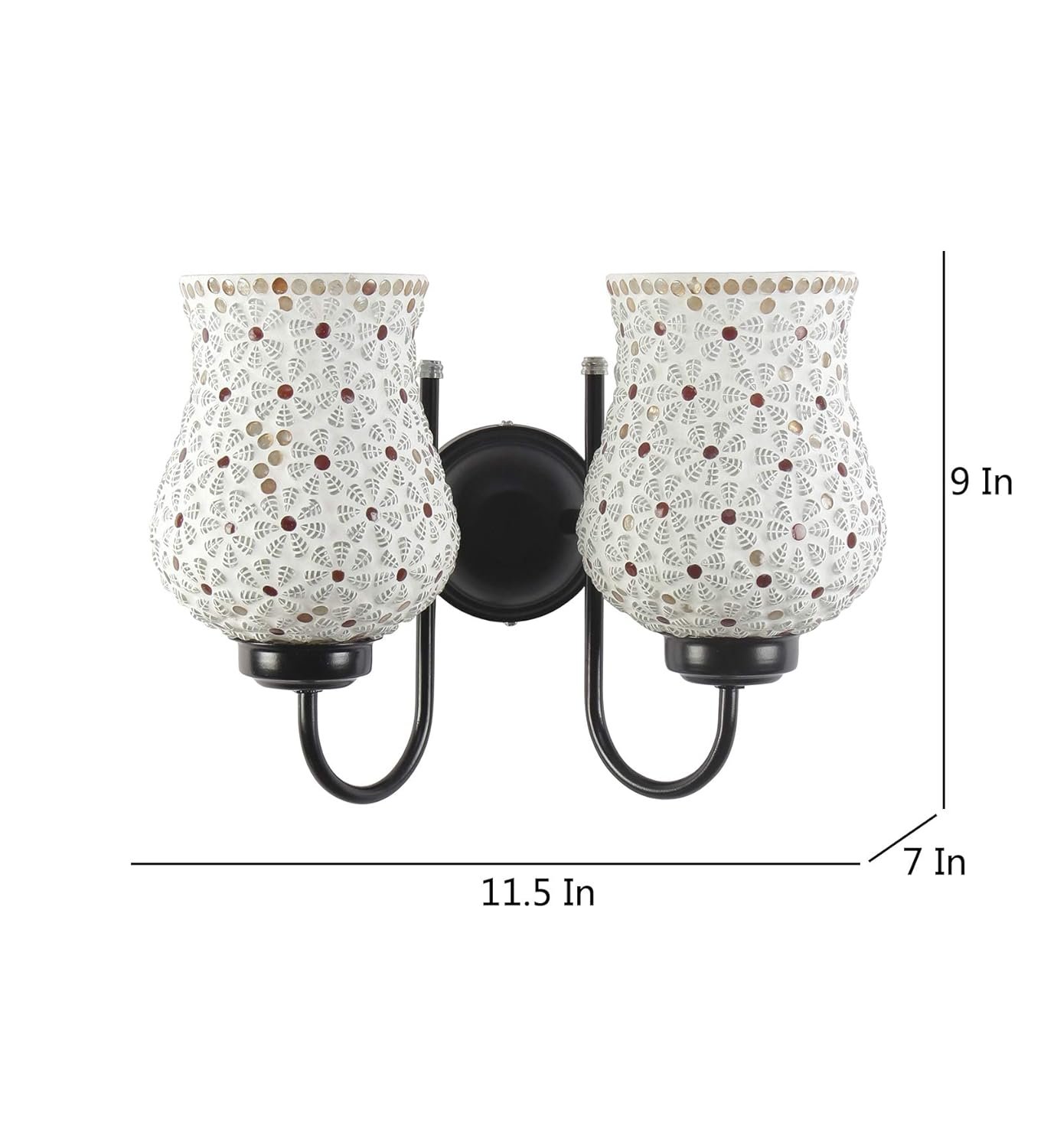 Multicolor Mosaic Double Wall Mounted Lamp (Multicolor,Double)