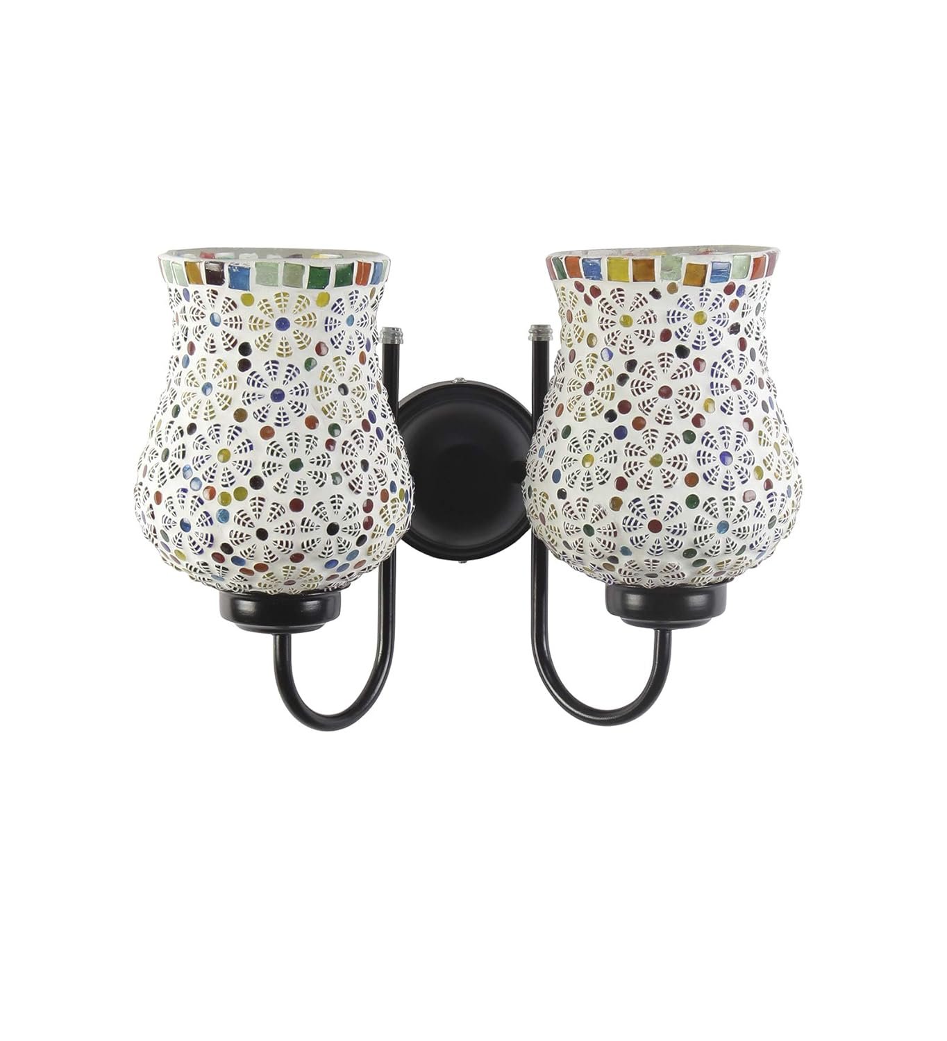 Multicolor Mosaic Double Wall Mounted Lamp (Multicolor,Double)
