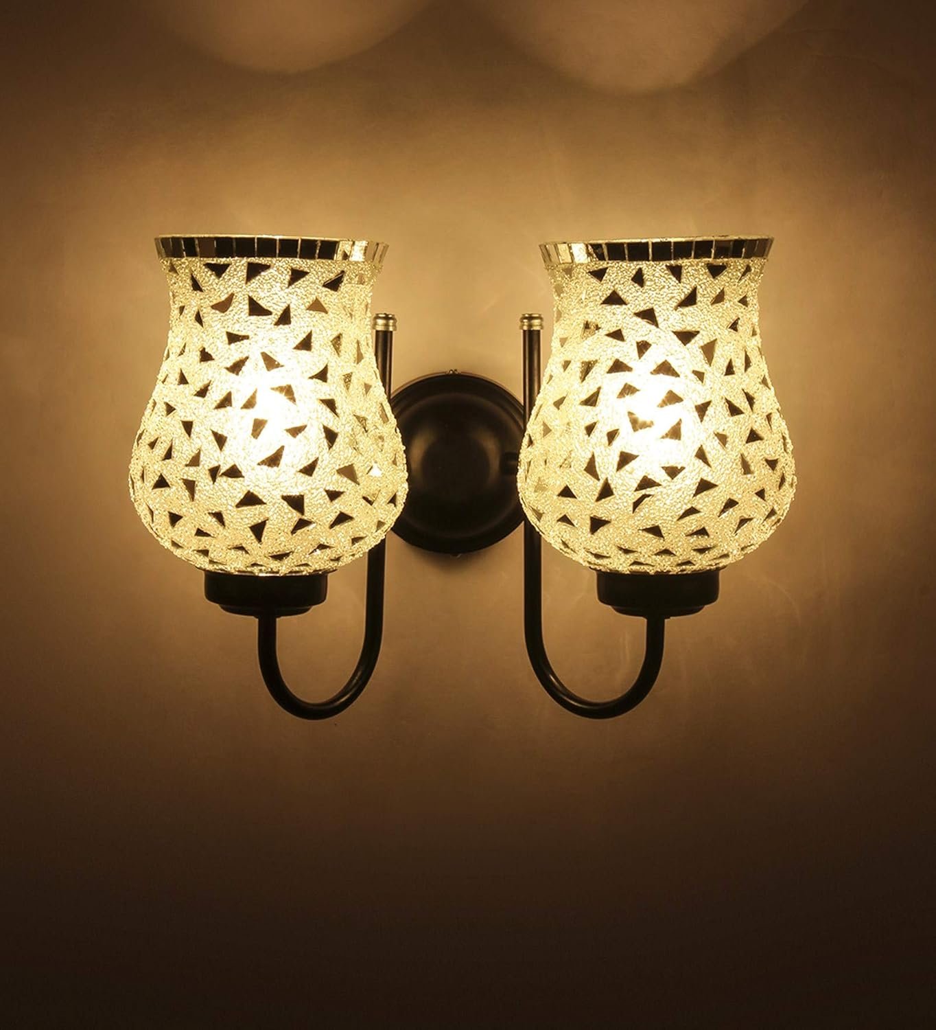 Multicolor Mosaic Double Wall Mounted Lamp (Multicolor,Double)