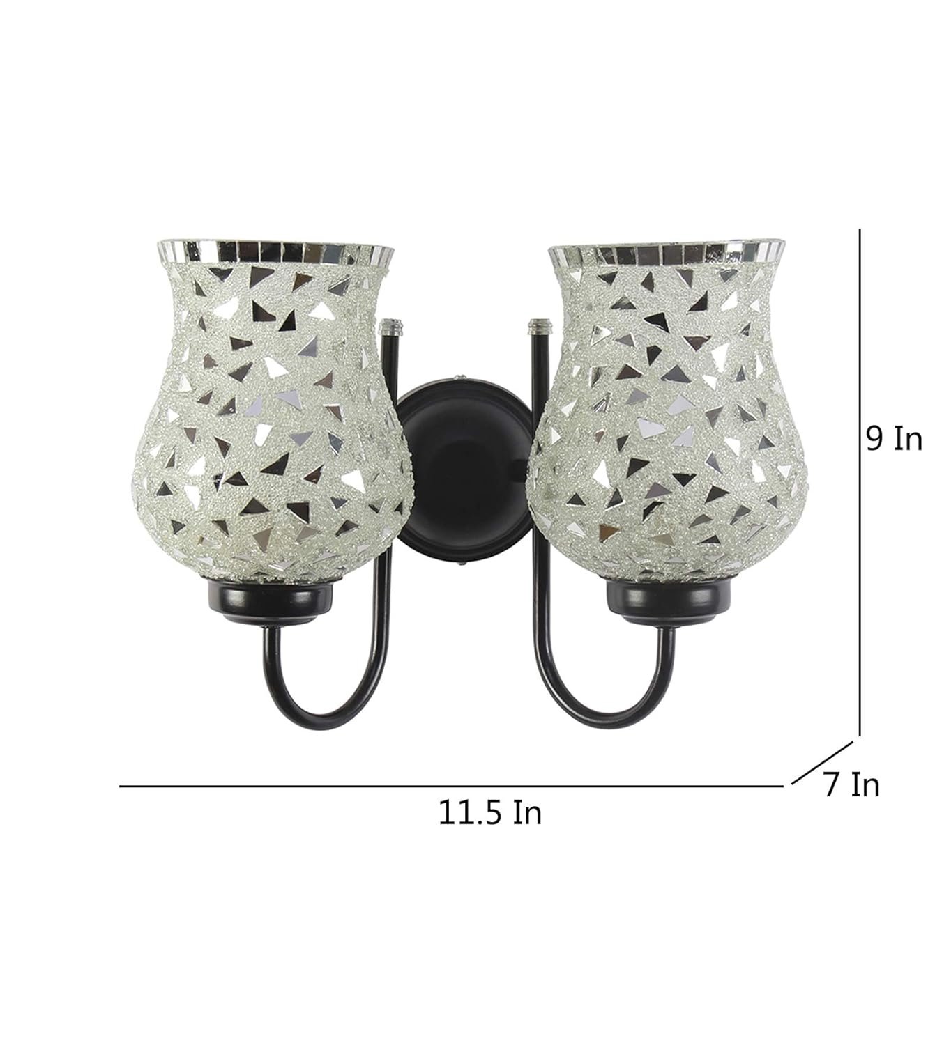 Multicolor Mosaic Double Wall Mounted Lamp (Multicolor,Double)
