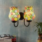 Multicolor Mosaic Double Wall Mounted Lamp (Multicolor,Double)