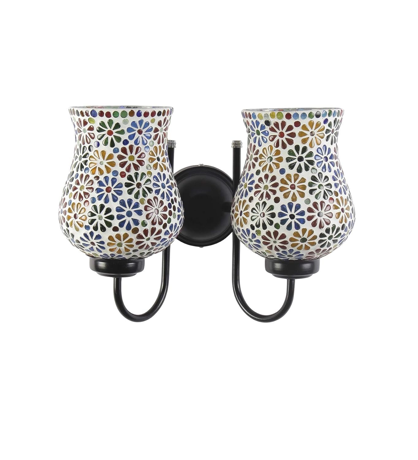 Multicolor Mosaic Double Wall Mounted Lamp (Multicolor,Double)