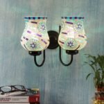 Multicolor Mosaic Double Wall Mounted Lamp (Multicolor,Double)