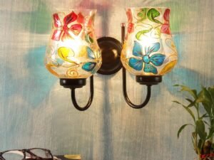 Multicolor Mosaic Double Wall Mounted Lamp (Multicolor,Double)