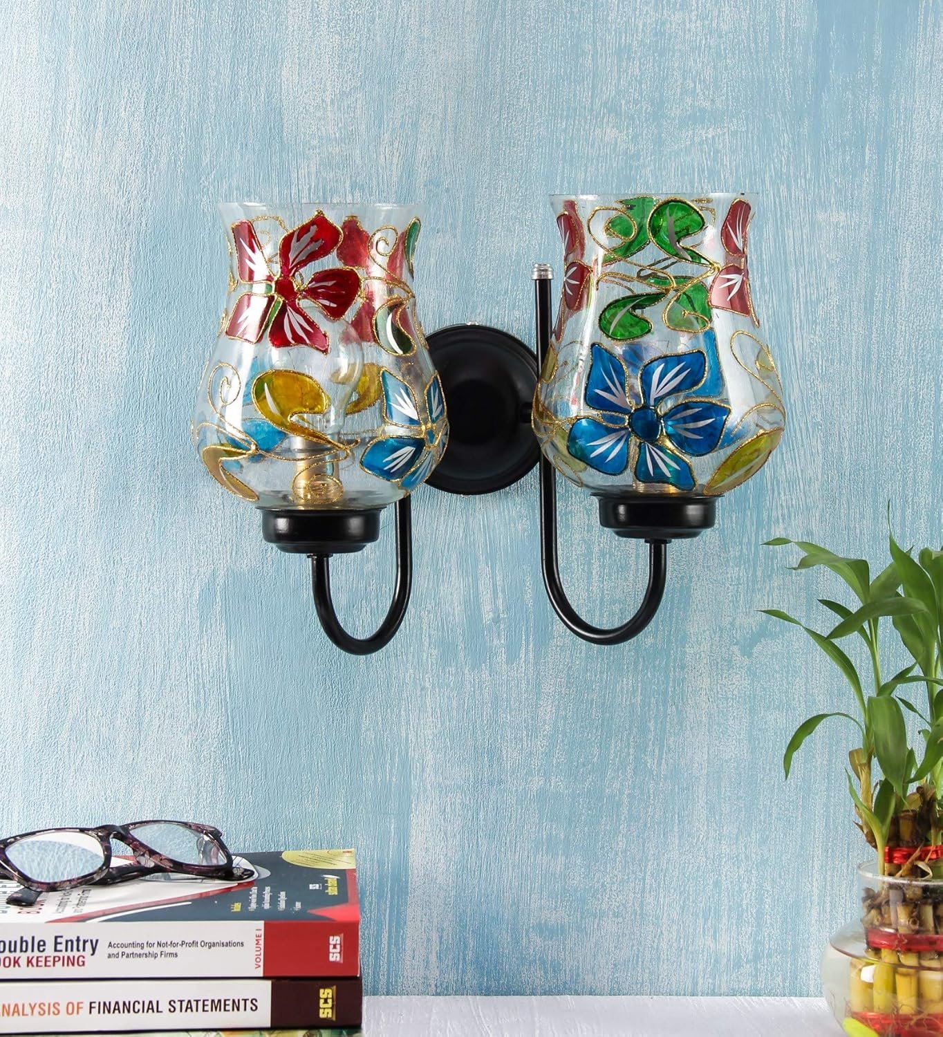Multicolor Mosaic Double Wall Mounted Lamp (Multicolor,Double)
