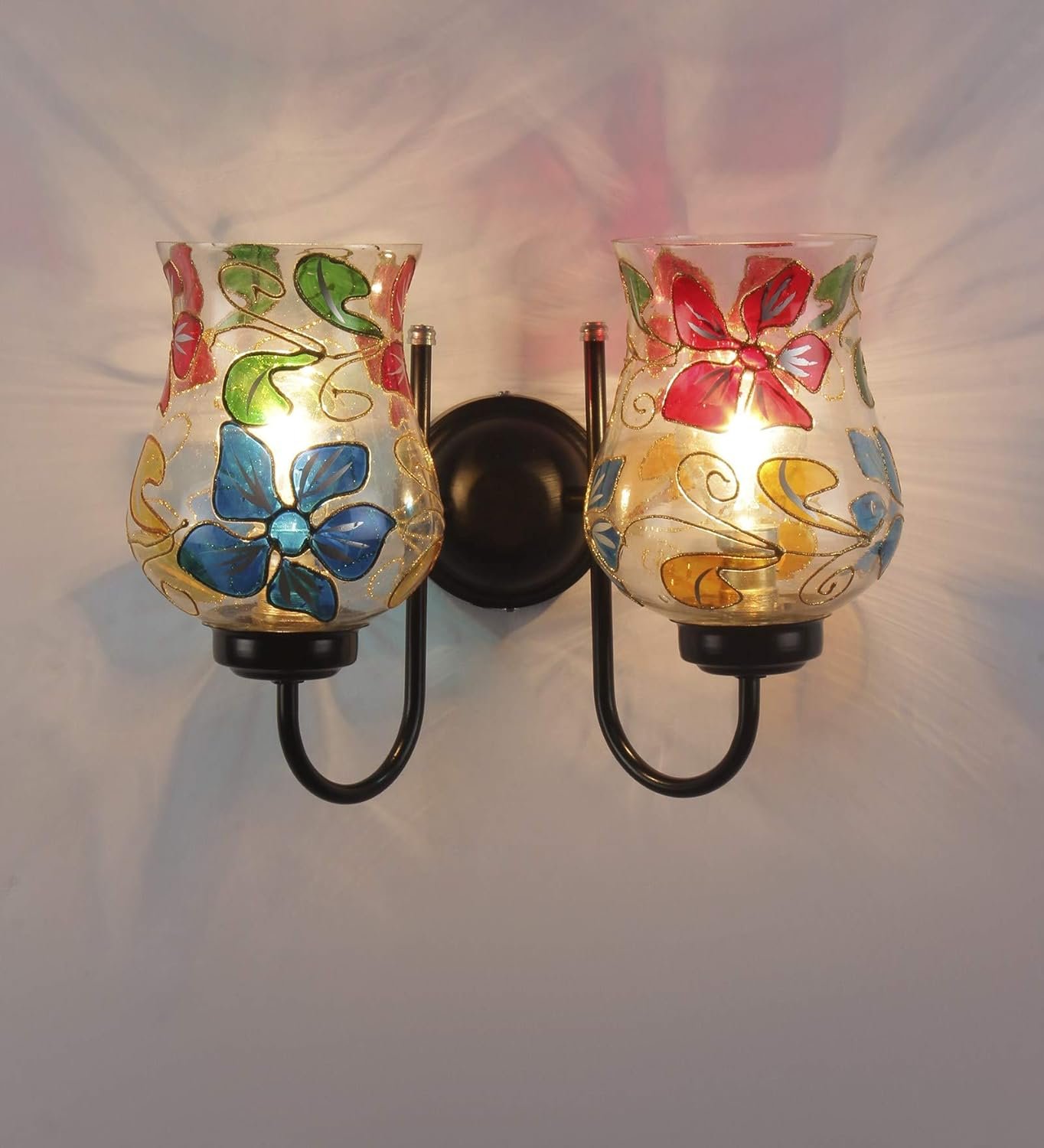 Multicolor Mosaic Double Wall Mounted Lamp (Multicolor,Double)