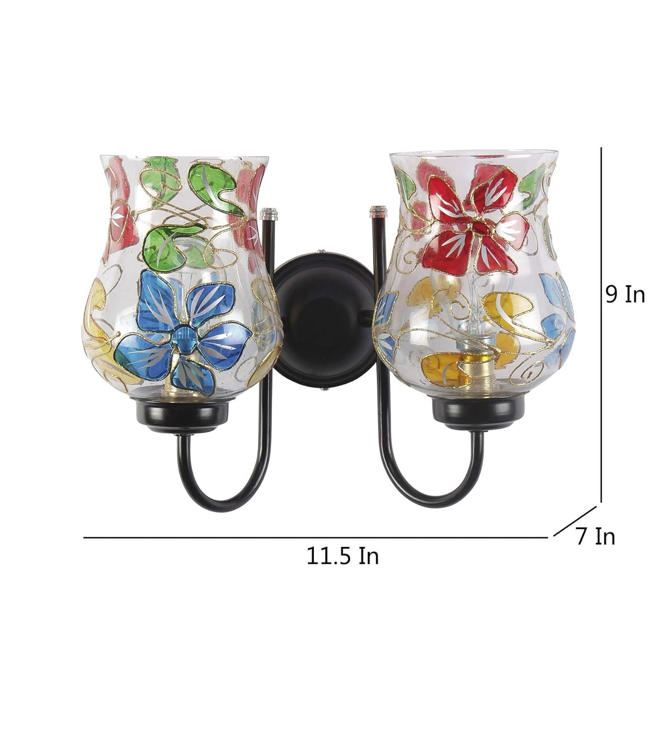 Multicolor Mosaic Double Wall Mounted Lamp (Multicolor,Double)