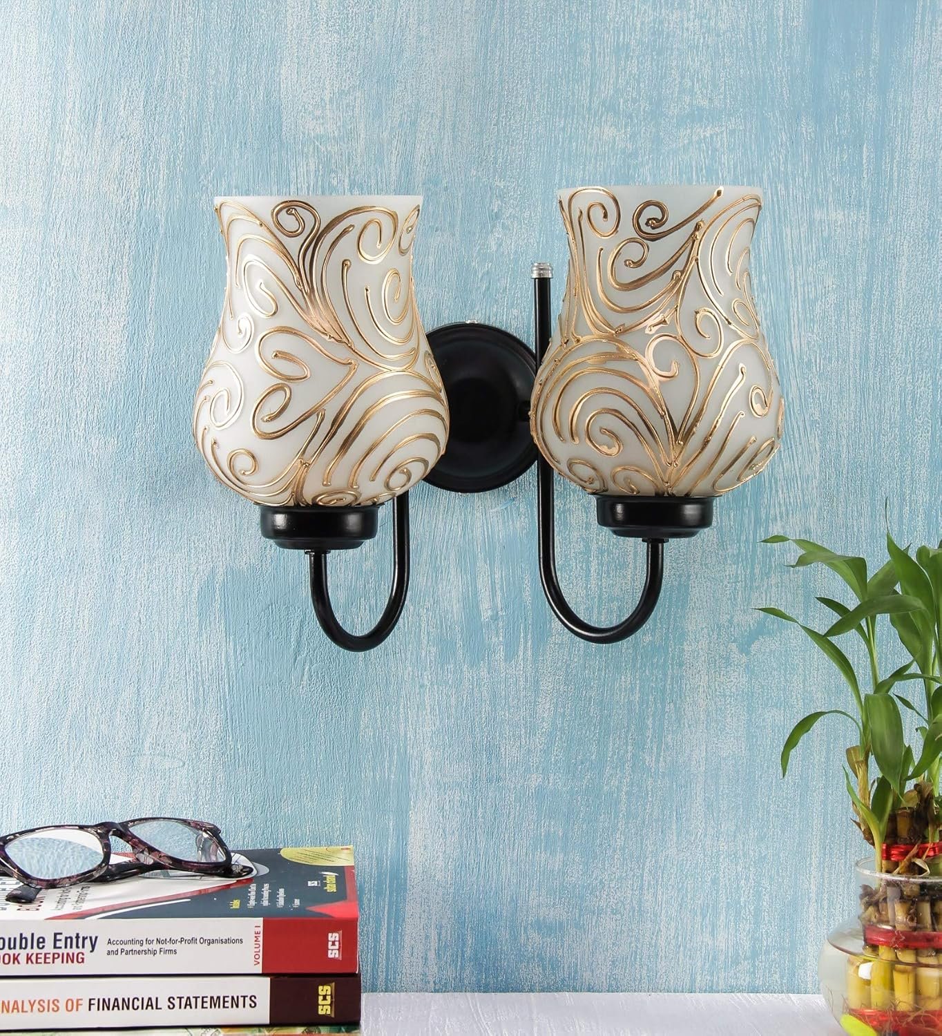 Multicolor Mosaic Double Wall Mounted Lamp (Multicolor,Double)