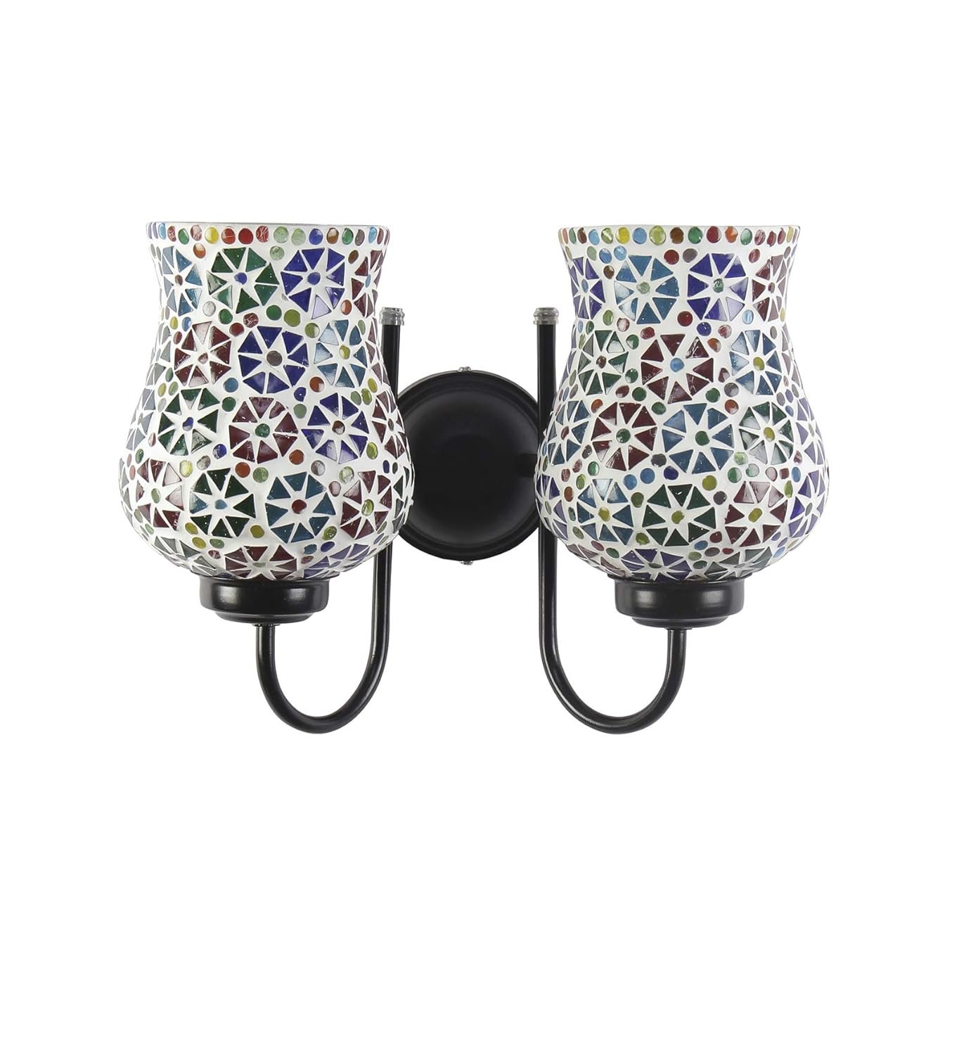 Multicolor Mosaic Double Wall Mounted Lamp (Multicolor,Double)