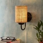 Beige Jute Wall Mounted Lamp