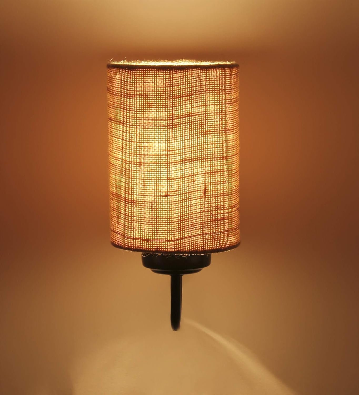 Beige Jute Wall Mounted Lamp