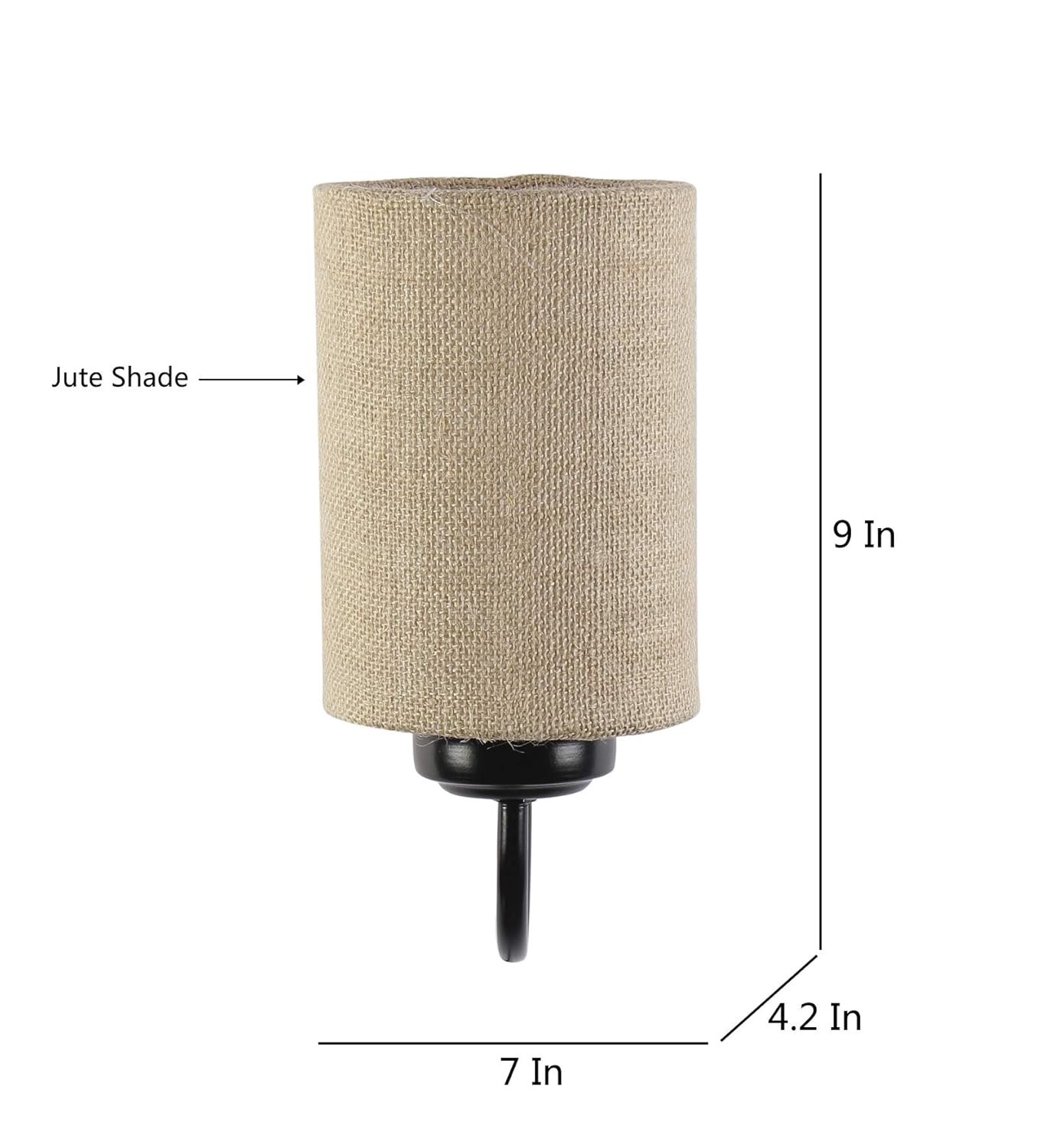 Beige Jute Wall Mounted Lamp