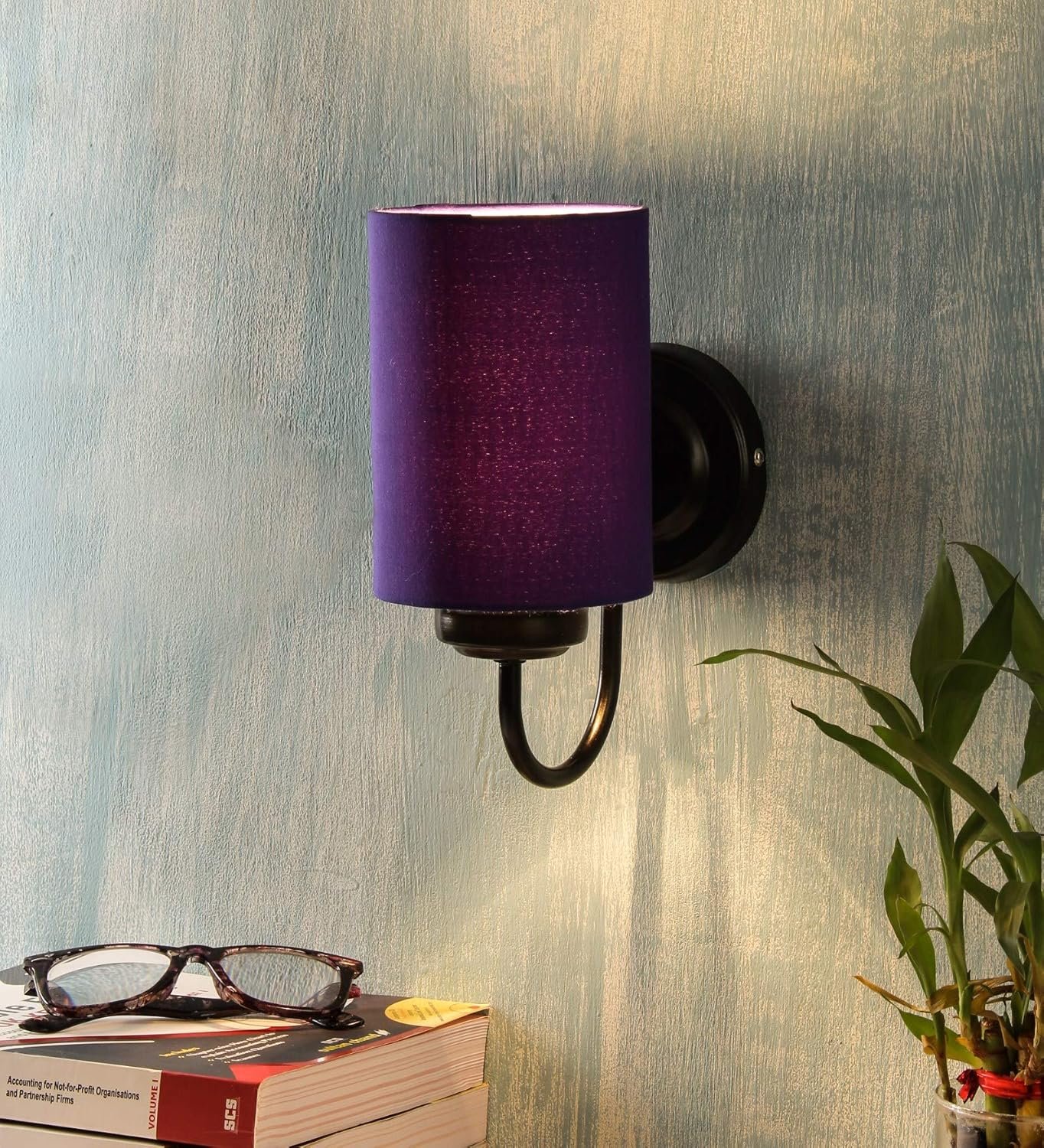 Blue Cotton Wall Mounted Lamp