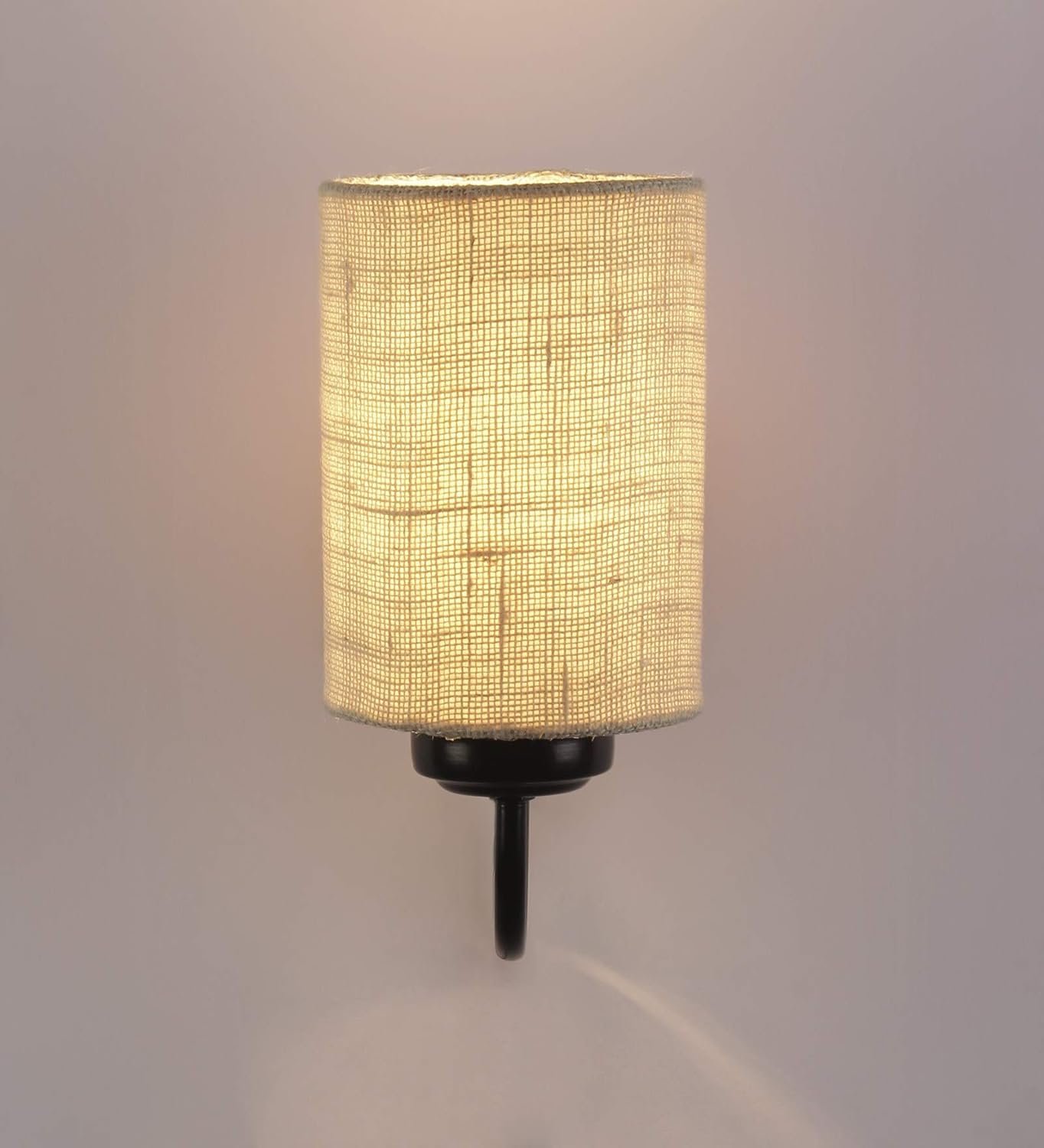 White Jute Wall Mounted Lamp