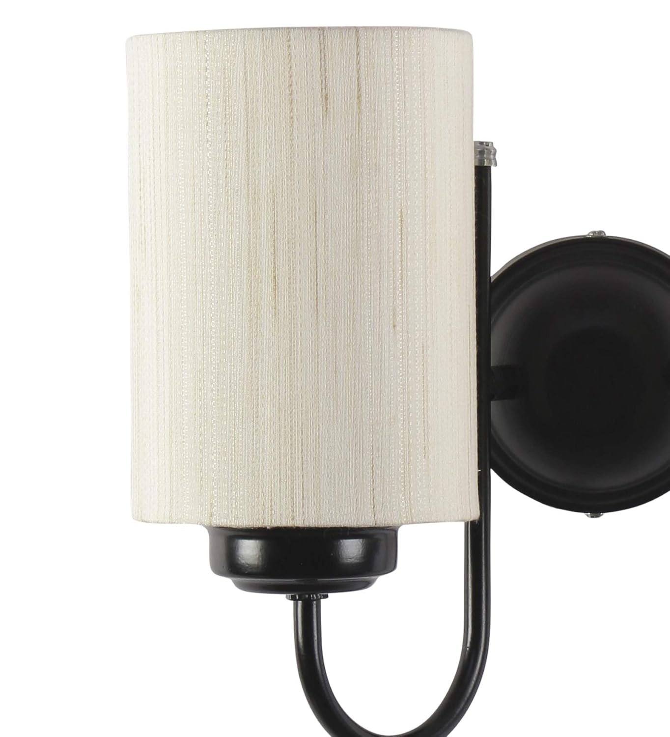 Off White Cotton Double Wall Mounted Lamp