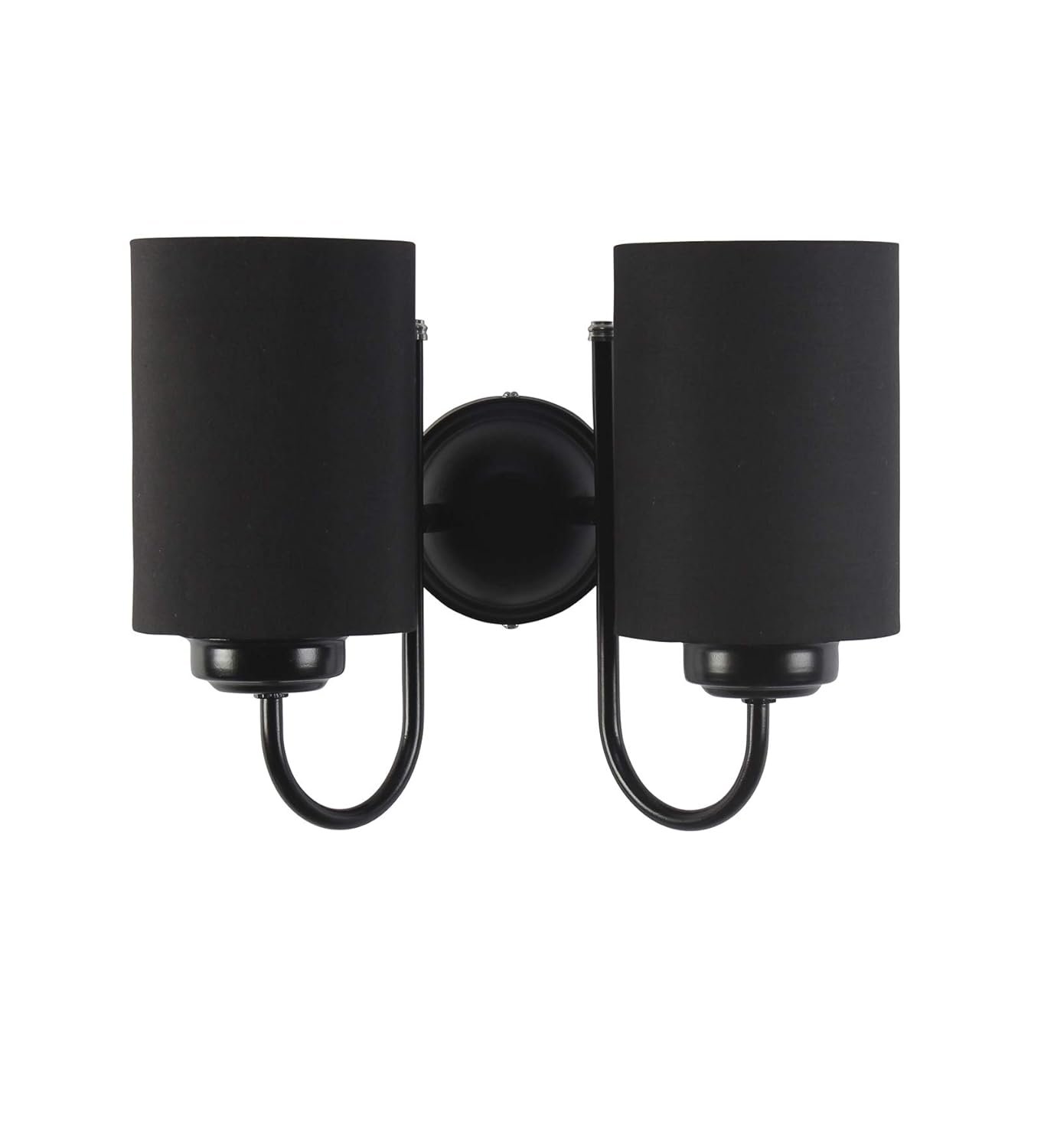 Black Cotton Double Wall Mounted Lamp