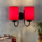 RED Cotton Double Wall Mounted Lamp