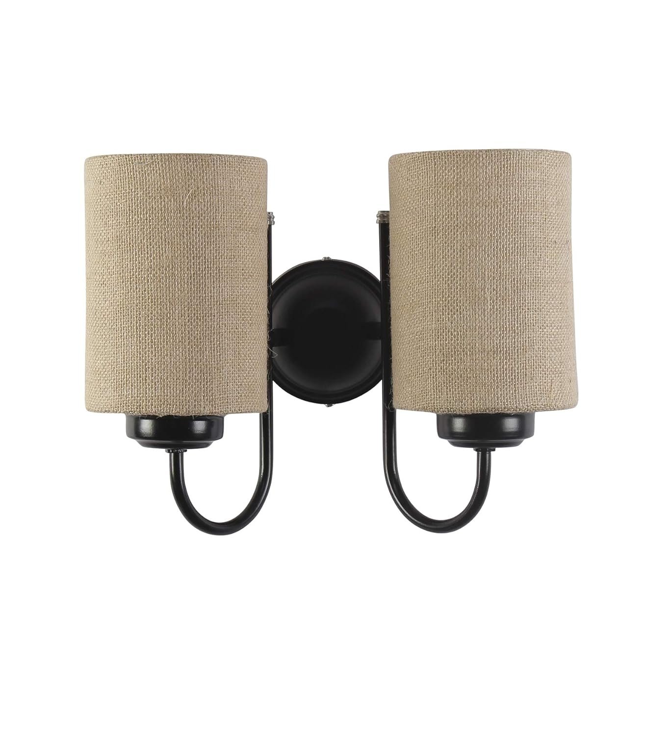 Beige Jute Double Wall Mounted Lamp